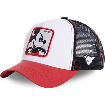Cappellino trucker bianco, nero e rosso Topolino MIC4 Disney di Capslab