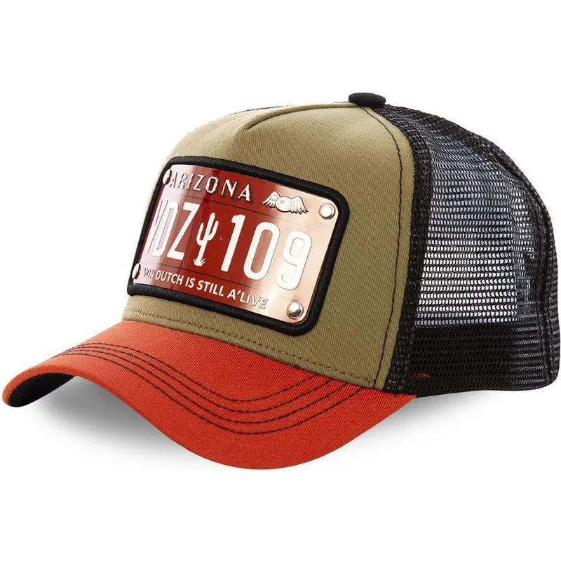 cappelli-curva-marrone-cinghia-regolabile-di-von-dutch