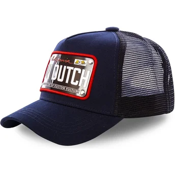 Cappello curvo blu marino cinghia regolabile placa California CAL2 di Von Dutch
