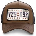 cappellino-trucker-marrone-con-placca-texas-tex1-di-von-dutch