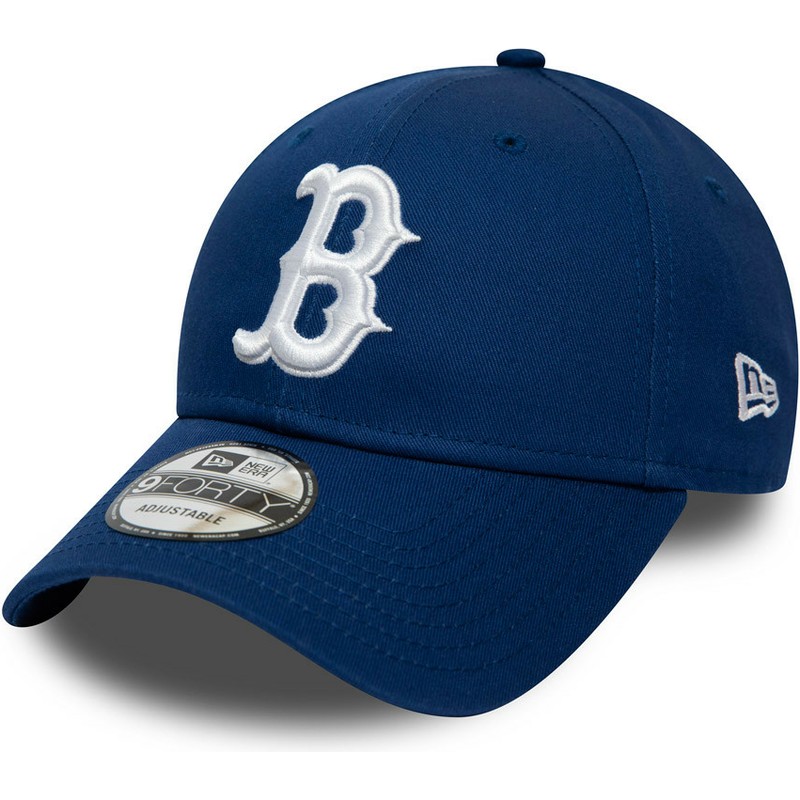 cappellino-visiera-curva-blu-regolabile-9forty-league-essential-di-boston-red-sox-mlb-di-new-era