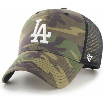 Cappellino trucker mimetico con logo bianco MVP Branson 2 di Los Angeles Dodgers MLB di 47 Brand