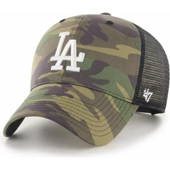 Cappellino trucker mimetico con logo bianco MVP Branson 2 di Los Angeles Dodgers MLB di 47 Brand