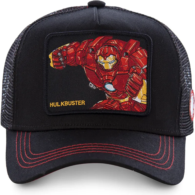 cappelli-curva-nero-snapback-iron-man-marvel-comics-di-capslab