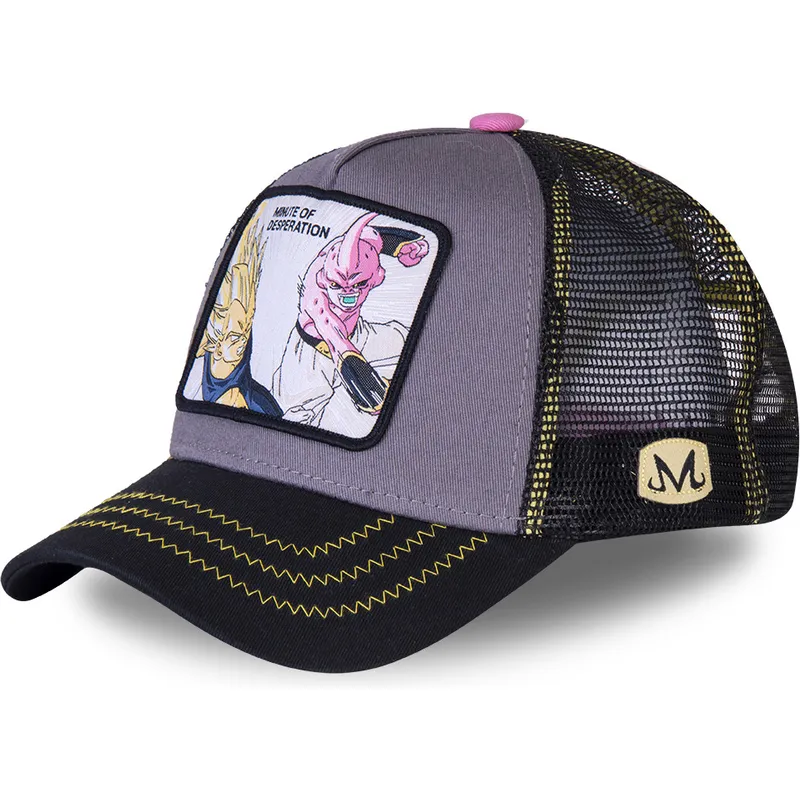 cappelli-curva-grigio-snapback-vegeta-vs-kid-buu-dragon-ball-di-capslab