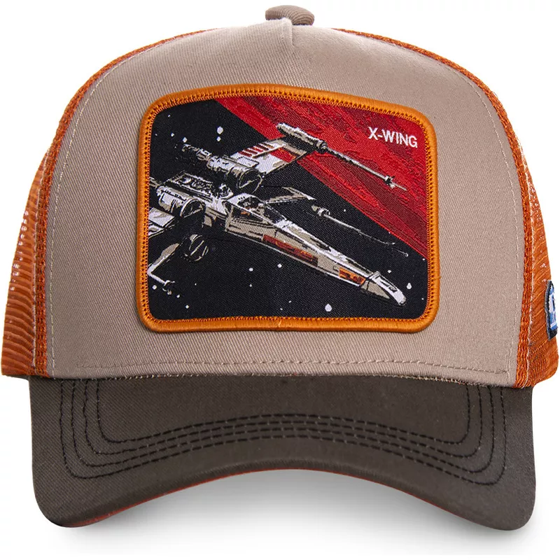 cappellino-trucker-grigio-e-arancione-x-wing-starfighter-ltd5-star-wars-di-capslab