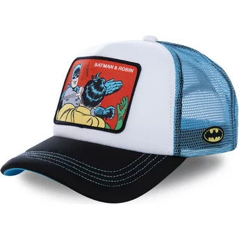 Cappellino trucker bianco e blu Batman & Robin MEM4 DC Comics di Capslab