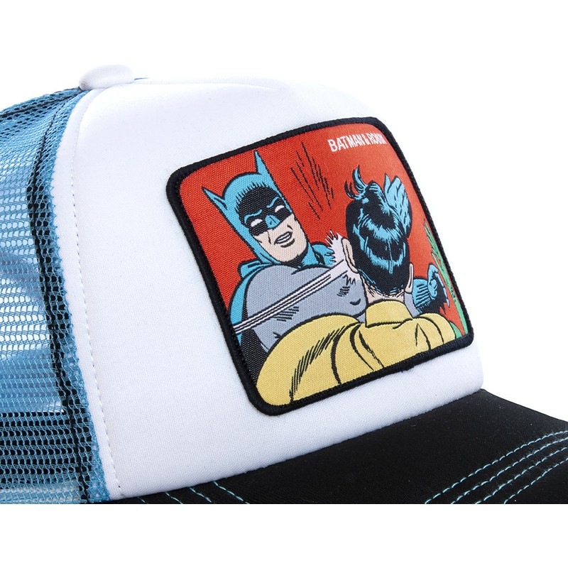 cappellino-trucker-bianco-e-blu-batman-and-robin-mem4-dc-comics-di-capslab