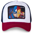 cappellino-trucker-bianco-blu-marino-e-rosso-capitan-america-e-iron-man-civil-war-war1-marvel-comics-di-capslab