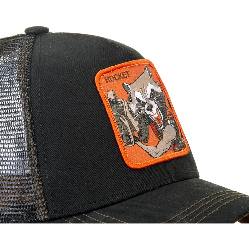 cappelli-curva-nero-snapback-rocket-raccoon-marvel-comics-di-capslab