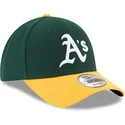 cappellino-curvo-verde-e-giallo-regolabile-9forty-the-league-di-oakland-athletics-mlb-di-new-era