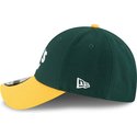 cappellino-visiera-curva-verde-e-giallo-regolabile-9forty-the-league-di-oakland-athletics-mlb-di-new-era