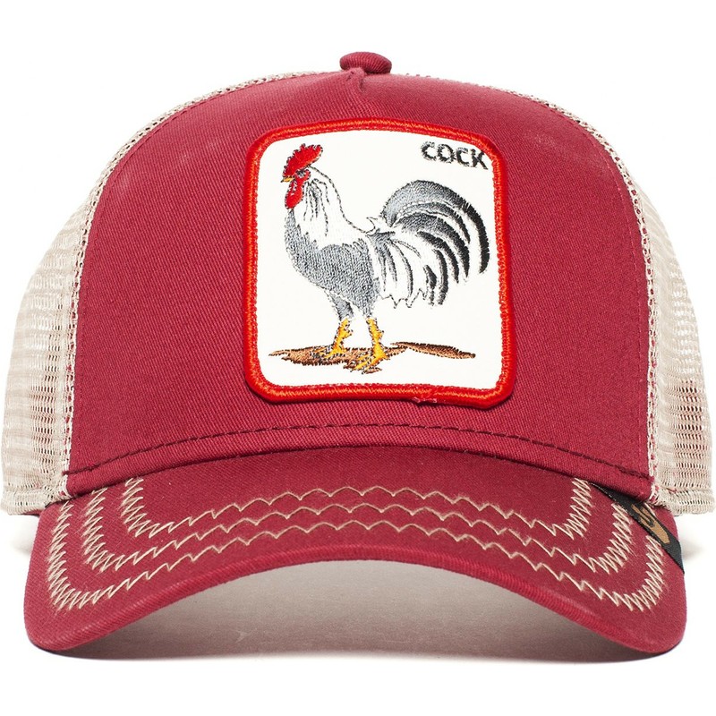 cappellino-trucker-rosso-gallo-rooster-di-goorin-bros