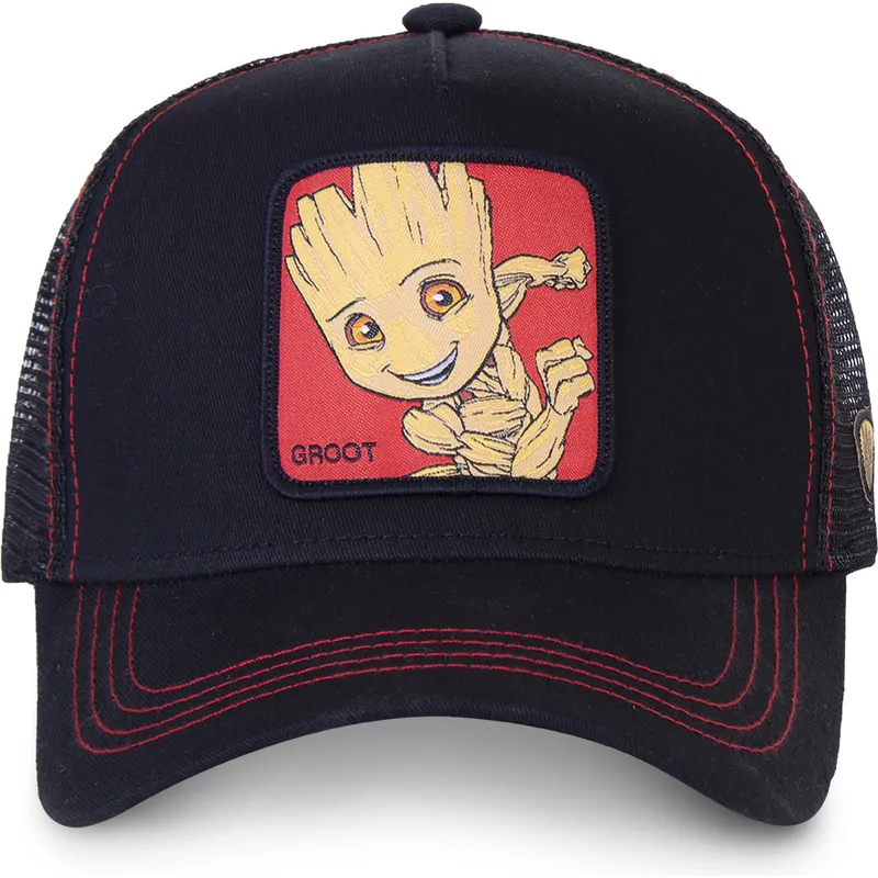 cappelli-curva-nero-snapback-groot-marvel-comics-di-capslab