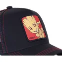 cappelli-curva-nero-snapback-groot-marvel-comics-di-capslab