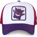 cappelli-curva-bianco-snapback-gengar-pokemon-di-capslab