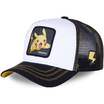 Cappellino trucker bianco e nero Pikachu PIK5 Pokémon di Capslab