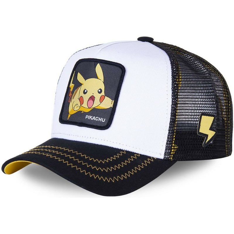 cappellino-trucker-bianco-e-nero-pikachu-pik5-pokemon-di-capslab