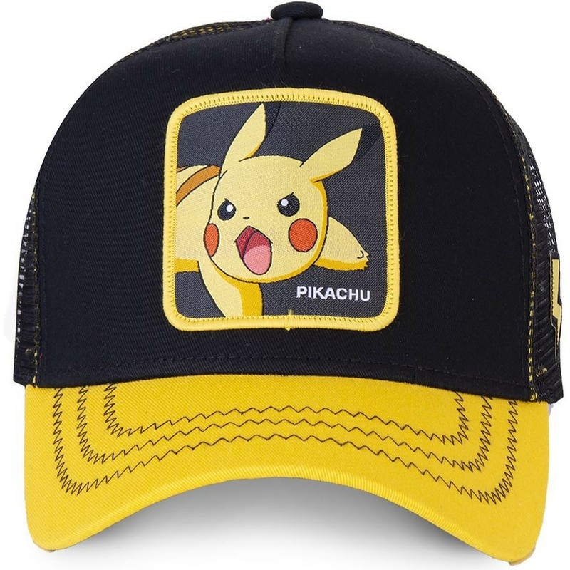 cappellino-trucker-nero-e-giallo-pikachu-pik6-pokemon-di-capslab