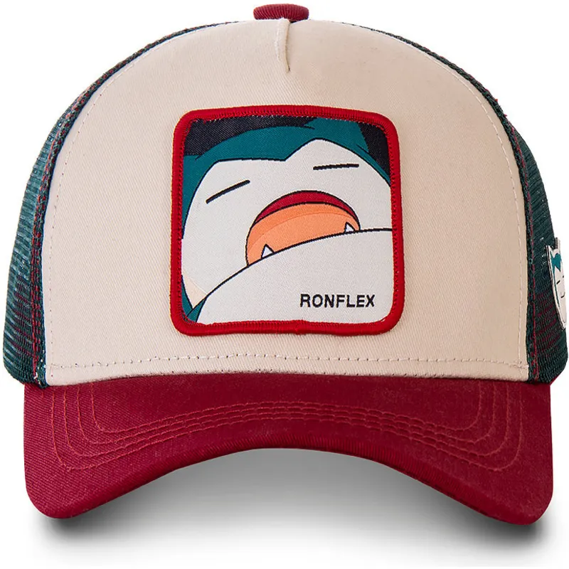 cappelli-curva-beige-snapback-snorlax-pokemon-di-capslab