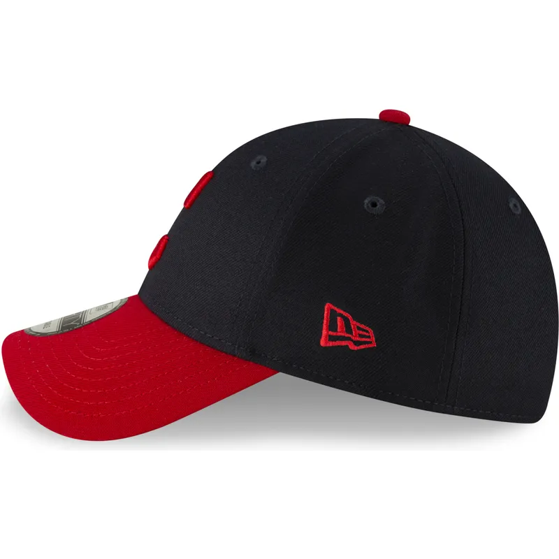 cappelli-curva-blu-marino-cinghia-regolabile-9forty-the-league-dei-cleveland-indians-mlb-di-new-era