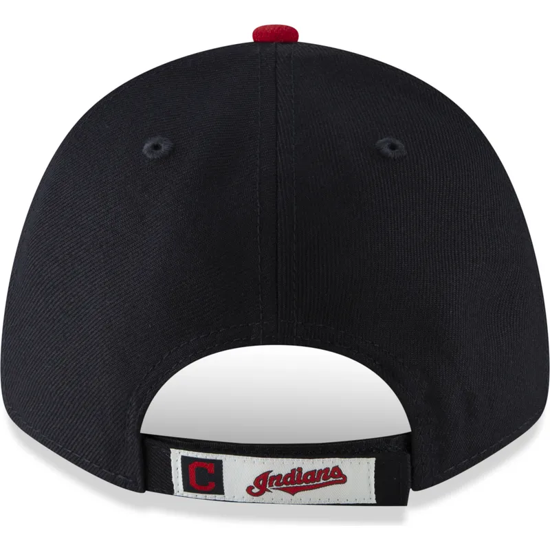 cappelli-curva-blu-marino-cinghia-regolabile-9forty-the-league-dei-cleveland-indians-mlb-di-new-era