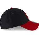cappellino-curvo-blu-navy-e-rosso-regolabile-9forty-the-league-dei-cleveland-indians-mlb-di-new-era