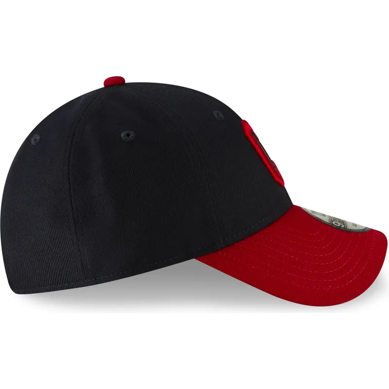 cappelli-curva-blu-marino-cinghia-regolabile-9forty-the-league-dei-cleveland-indians-mlb-di-new-era