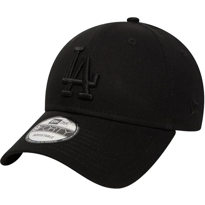 cappellino-con-visiera-curva-nero-regolabile-con-logo-nero-9forty-league-essential-dei-los-angeles-dodgers-mlb-di-new-era