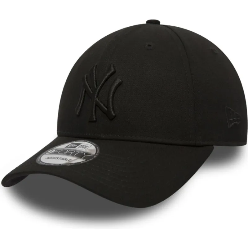 cappellino-curvo-nero-regolabile-con-logo-nero-9forty-league-essential-di-new-york-yankees-mlb-di-new-era