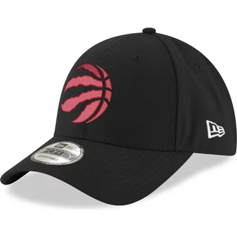 New Era Curved Brim con logo rosso 9FORTY The League Toronto Raptors NBA Black Adjustable Cap