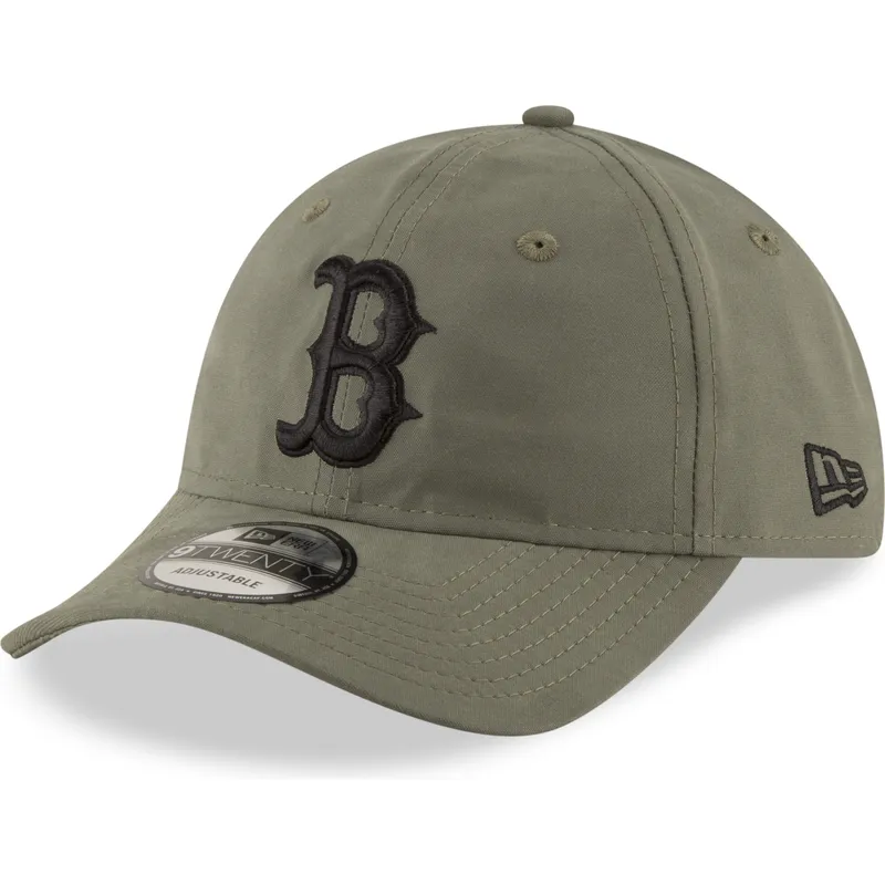 cappelli-curva-verde-cinghia-regolabile-9twenty-nylon-packable-dei-boston-red-sox-mlb-di-new-era