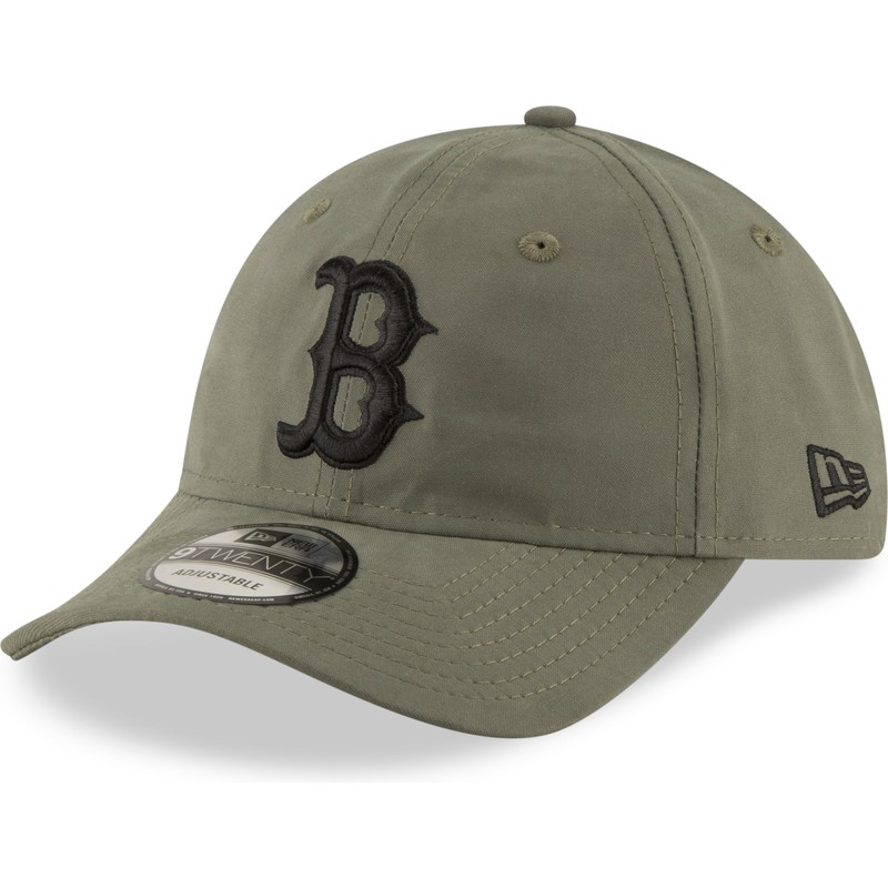 new-era-curved-brim-9twenty-nylon-packable-boston-red-sox-mlb-green-adjustable-cap