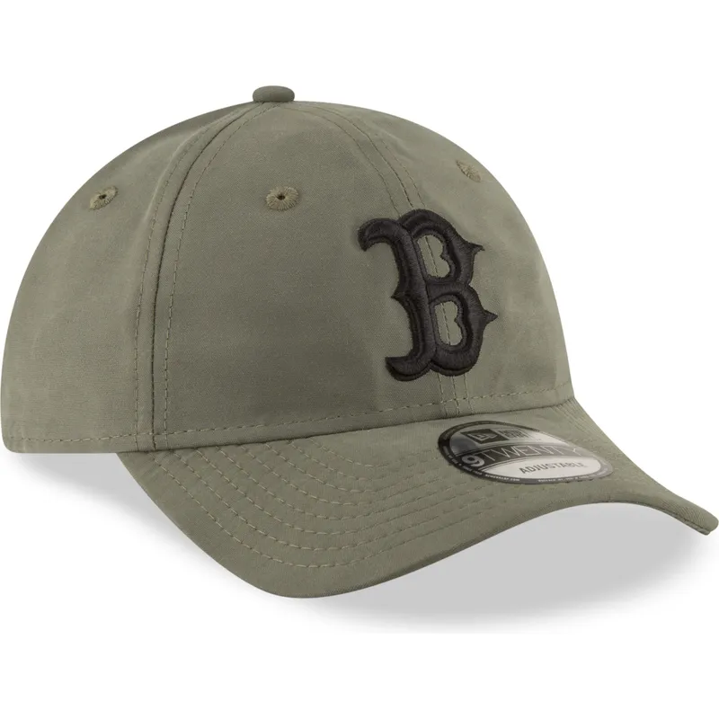 cappelli-curva-verde-cinghia-regolabile-9twenty-nylon-packable-dei-boston-red-sox-mlb-di-new-era