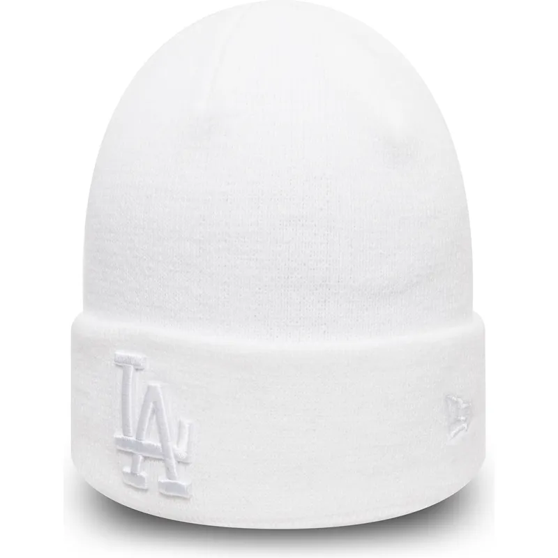 cappelli-bianco-cuff-knit-league-essential-dei-los-angeles-dodgers-mlb-di-new-era