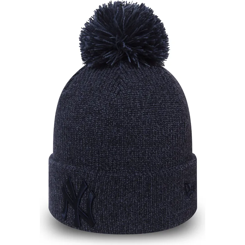 cappelli-pompon-blu-cuff-knit-marl-bobble-dei-new-york-yankees-mlb-di-new-era
