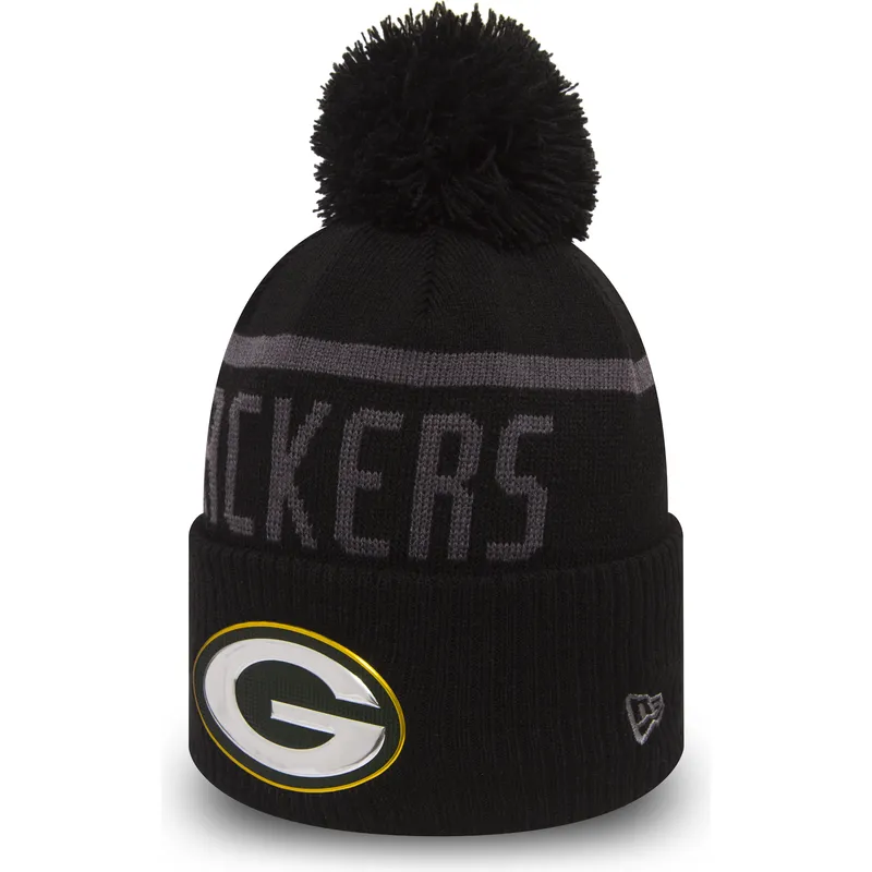 cappelli-pompon-nero-cuff-knit-coll-dei-green-bay-packers-nfl-di-new-era cappelli-pompon-nero-cuff-knit-coll-dei-green-bay-packers-nfl-di-new-era