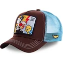 cappellino-trucker-marrone-e-blu-silvestro-vs-titti-tvg1-looney-tunes-di-capslab