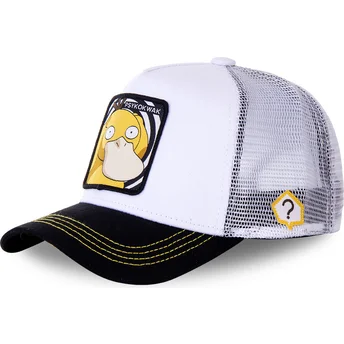 cappelli-curva-bianco-snapback-psyduck-pokemon-di-capslab