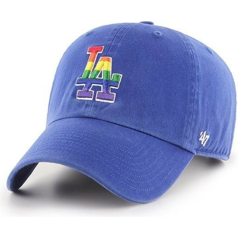 47-brand-curved-brim-los-angeles-dodgers-mlb-clean-up-pride-blue-adjustable-cap