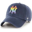 47-brand-curved-brim-new-york-yankees-mlb-clean-up-pride-navy-blue-adjustable-cap