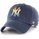 cappellino-curvo-blu-navy-regolabile-new-york-yankees-mlb-clean-up-pride-di-47-brand