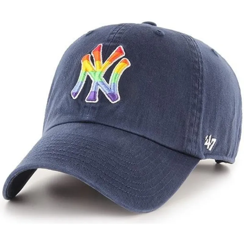 cappelli-curva-blu-marino-cinghia-regolabile-dei-new-york-yankees-mlb-di-47-brand