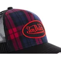 von-dutch-carb2-black-check-trucker-hat