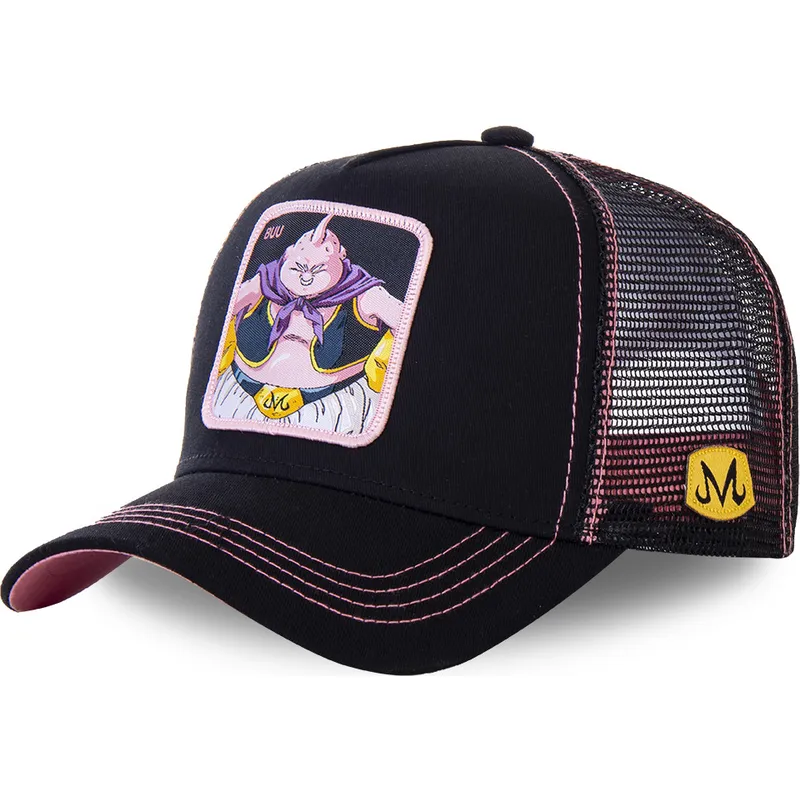 cappello-trucker-nero-e-rosa-buu-big3-dragon-ball-di-capslab