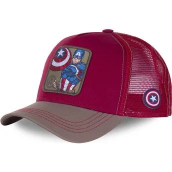 cappellino-trucker-rosso-capitano-america-cpt3-marvel-comics-di-capslab