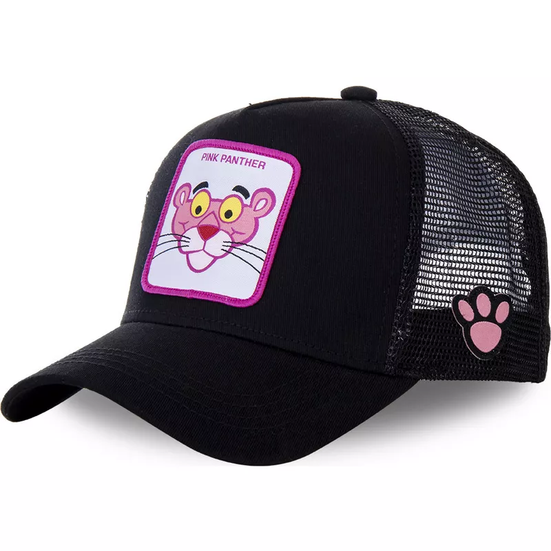capslab-pink-panther-pant7-black-trucker-hat
