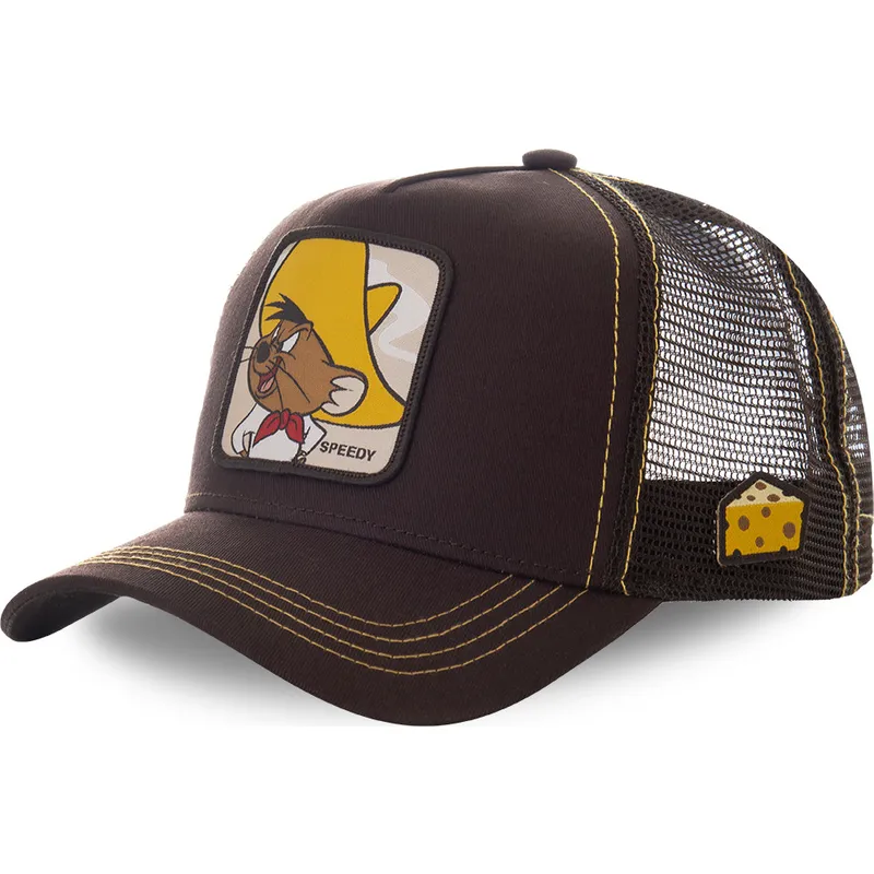 cappellino-trucker-marrone-speedy-gonzales-spe1-looney-tunes-di-capslab