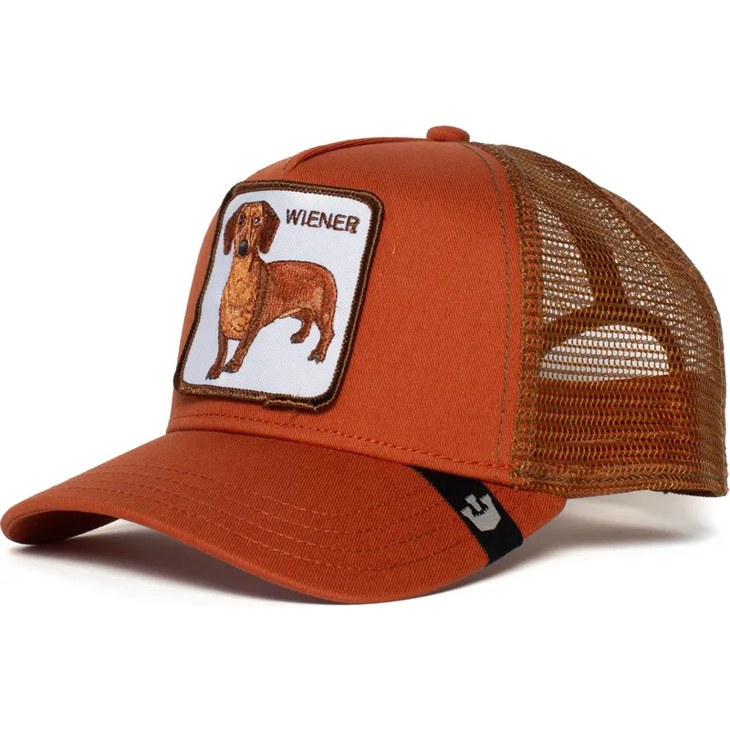 cappellino-trucker-marrone-cane-bassotto-weiner-dawg-di-goorin-bros