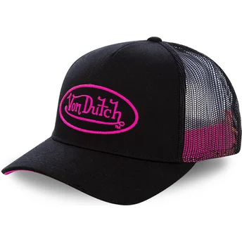 cappellino-trucker-nero-con-logo-rosa-neo-pin-di-von-dutch